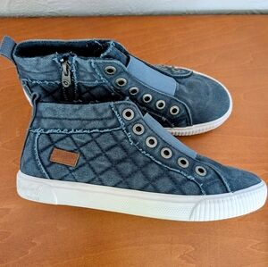 Blowfish Malibu Play Quilted Denim Slip-On Sneakers Size 7.5